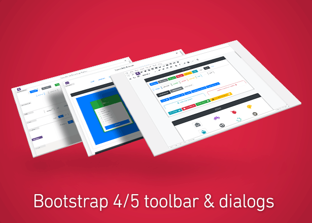 Bootstrap 4 and Bootstrap 5 dialogs, templates and snippets